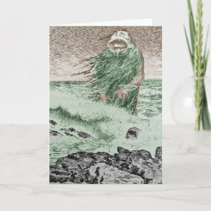 Tarjeta Monstruo que sale del agua
