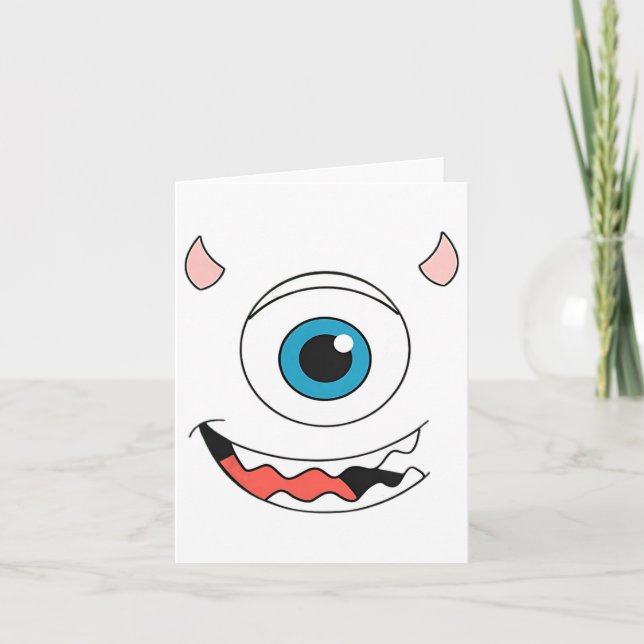 Tarjeta Monstruos de disfraces de Halloween monstruos Univ (Anverso)