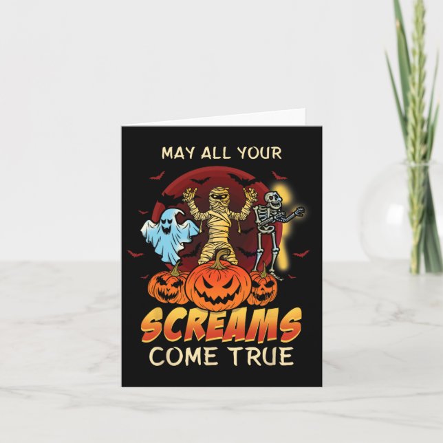 Tarjeta Monstruos de Esqueleto Espeluznantes Fantasma Dive (Anverso)
