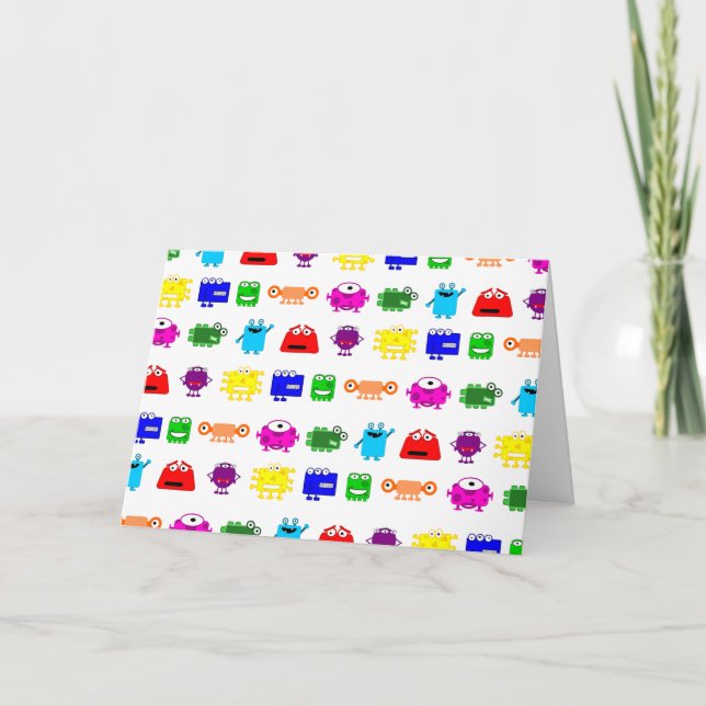 Tarjeta Monstruos de Personalizado de corte (Anverso)
