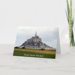 Tarjeta Mont-Saint-Michel Riverbank View, Normandía, Franc