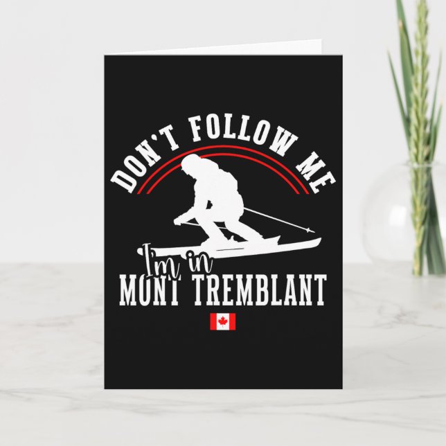 Tarjeta Mont Tremblant Canada Ski Resort Quebec Skiing Sou (Anverso)