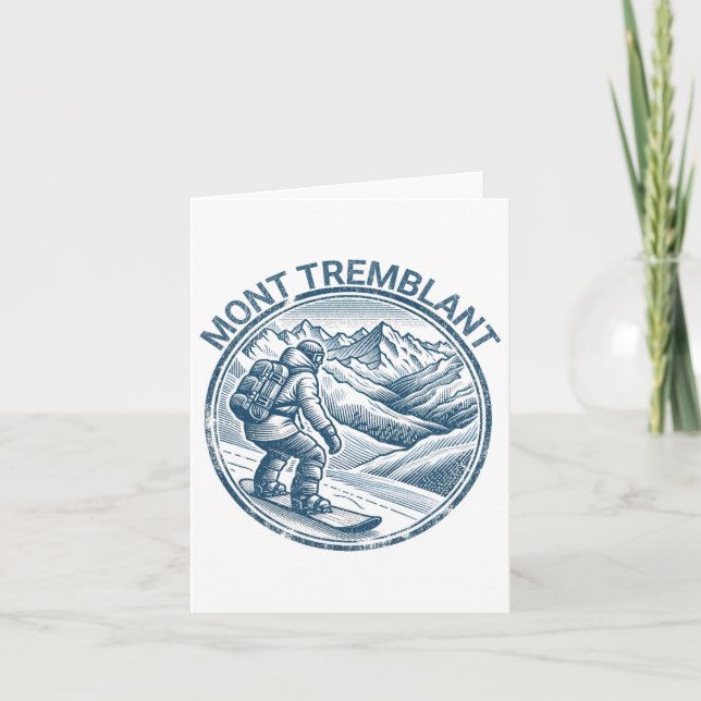 Tarjeta Mont Tremblant Canadá Snowboarder Snowboard (Anverso)