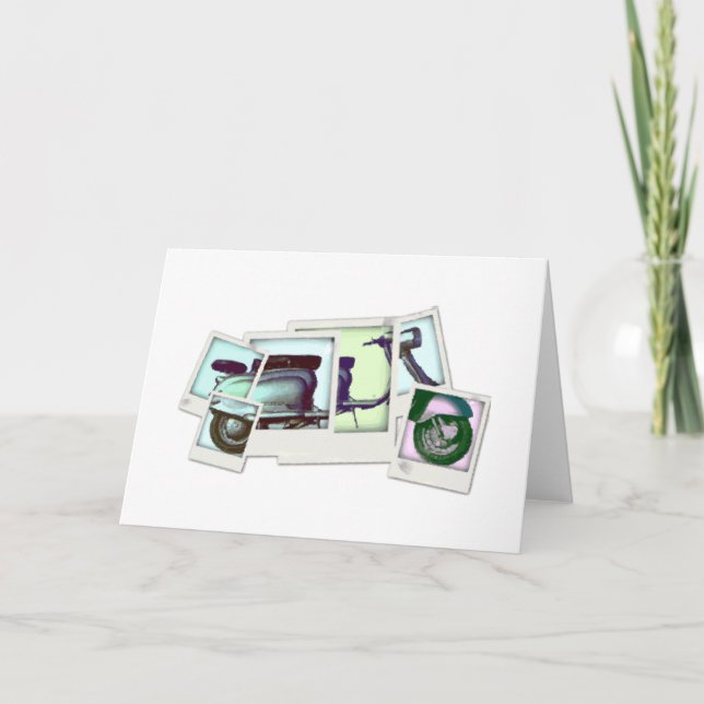 Tarjeta montaje fotográfico de lambretta (Anverso)