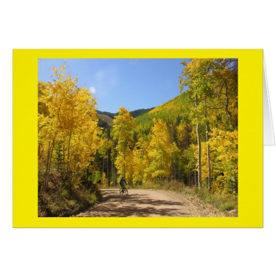 Tarjeta Montaña Biking en los Rockies