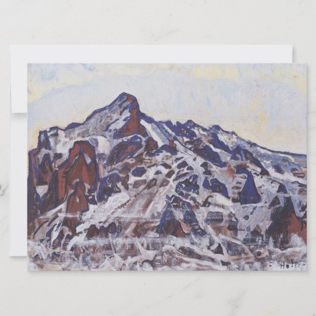 Tarjeta Montaña de los humedales (Paisaje de invierno neva (Anverso)