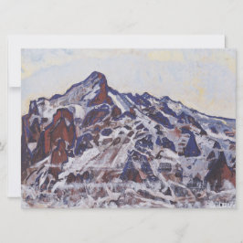 Tarjeta Montaña de los humedales (Paisaje de invierno neva