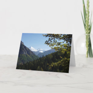 Tarjeta Montaña de nevado escénica