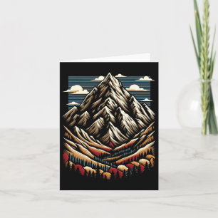Tarjeta Montaña De Otoño En Temporada Otoño Larga Manga