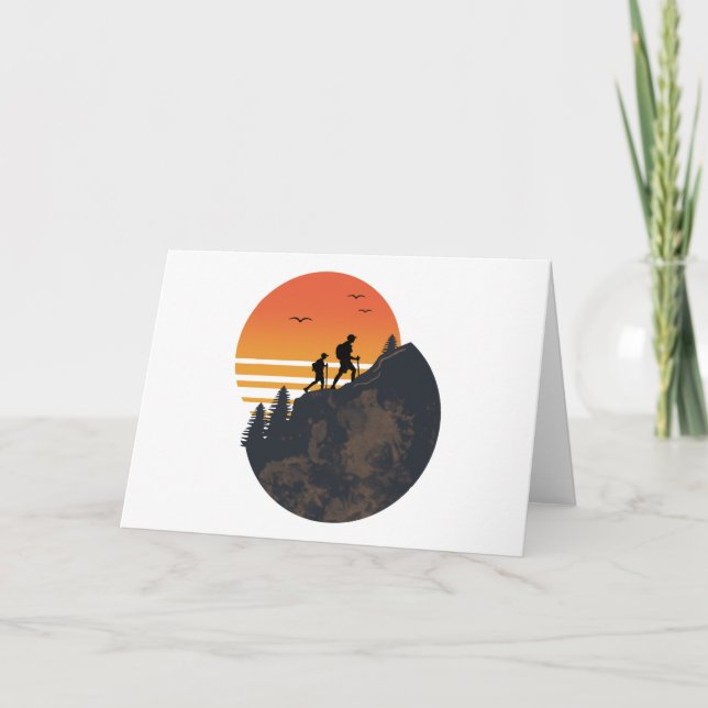 Tarjeta Montaña de senderismo (Anverso)