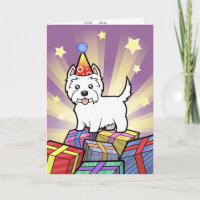 Montaña del oeste Terrier blanco del cumpleaños