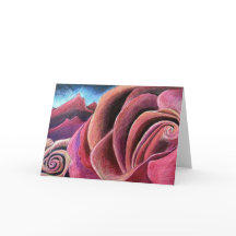 Montaña del rojo del rosa rojo