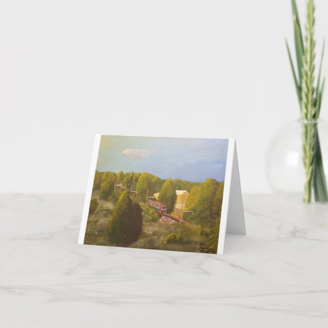 Tarjeta "Montaña del sur" Notecard corrido salida del sol (Anverso)