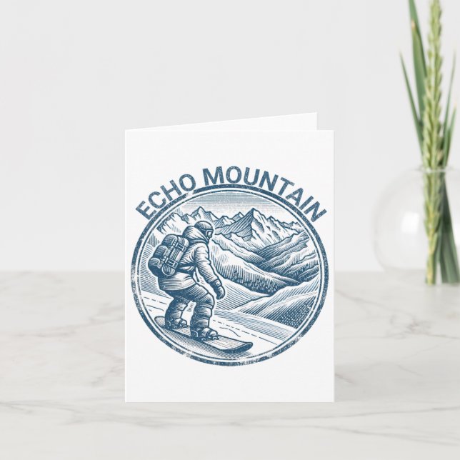 Tarjeta Montaña Echo Colorado Snowboarder (Anverso)