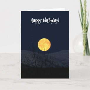 Tarjeta Montaña Luna; Feliz cumpleaños