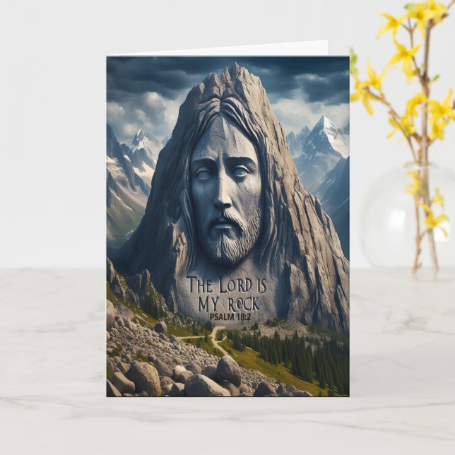 Tarjeta Montaña Majestad El Señor Es Mi Roca (flor amarilla)