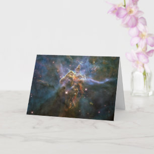 Tarjeta Montaña Mística en la nebulosa Carina Hubble Espac