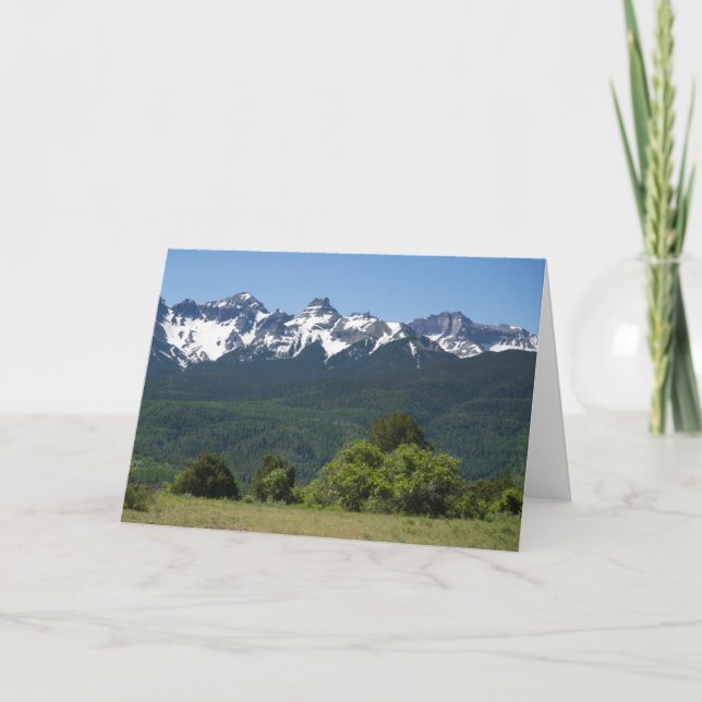 Tarjeta Montaña Notecard en blanco escénico (Anverso)