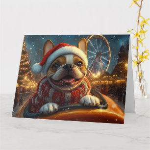 Tarjeta Montaña Rusa de Perro Boxer Navidad