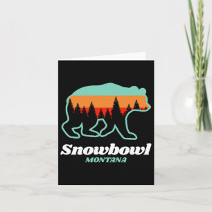 Tarjeta Montana Snowbowl Esquí Snowboard Bear