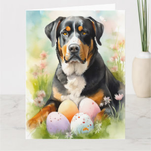 Tarjeta Montaña Suiza Grande con Huevos de Pascua