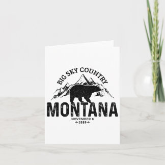 Tarjeta Montana Usa Vintage Grizzly Bear America Souvenir