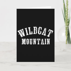 Tarjeta Montaña Wildcat Grungy Rústico Artesanal Esquiador