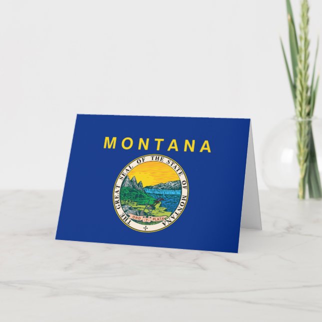 Tarjeta Montanan Flag & Emblem, Flag of Montana (Anverso)