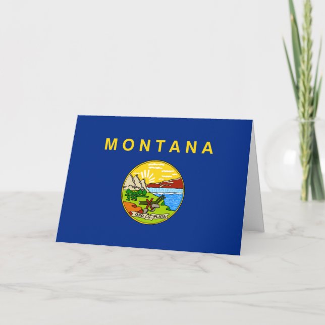 Tarjeta Montanan Flag, Flag of Montana (Anverso)