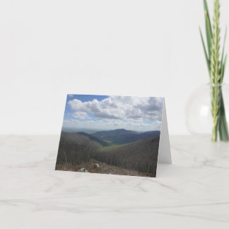 Tarjeta Montañas appalaches en primavera