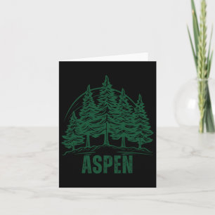Tarjeta Montañas Aspen Colorado Esquí Pine Tree Outdoor Us