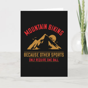 Tarjeta Montañas - Bicicleta de montaña sin pelota