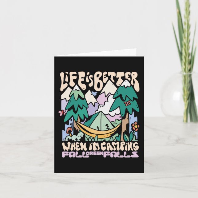 Tarjeta Montañas Cae Creek Cae Tennessee Camping Wild (Anverso)