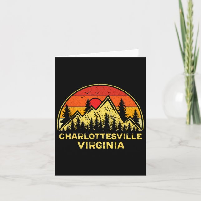 Tarjeta Montañas Charlottesville Virginia Va Souve de Send (Anverso)
