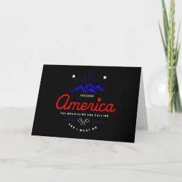 Tarjeta Montañas de América me están llamando Debo ir Colo