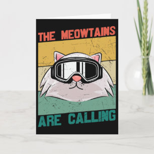 Tarjeta Montañas de gato de esquí Snowboard Esquí Esquí Es
