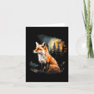 Tarjeta Montañas de la naturaleza de la selva Fox Lover Ca