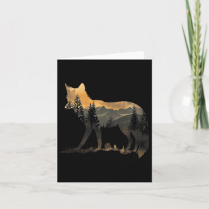 Tarjeta Montañas de la naturaleza de la selva Fox Lover Ca