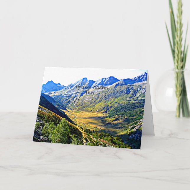Tarjeta Montañas de los Pirineos, Francia (Anverso)