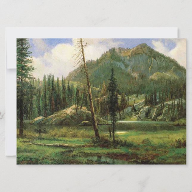 Tarjeta Montañas de Sierra Nevada (bosques americanos) (Anverso)