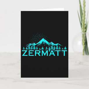 Tarjeta Montañas de Zermatt Esquí Alpino Alpes Suizos Suiz