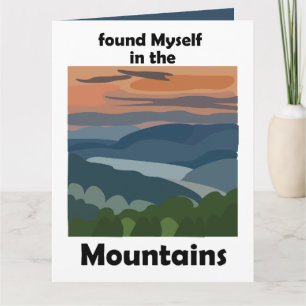 Tarjeta Montañas Humeantes Me Encontré En Las Montañas