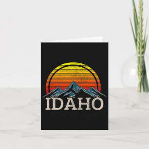 Tarjeta Montañas Idaho Vintage Retro Naturaleza Senderismo