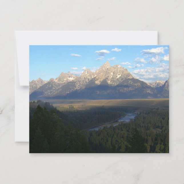 Tarjeta Montañas Jackson Hole (Parque Nacional del Gran Te (Anverso)