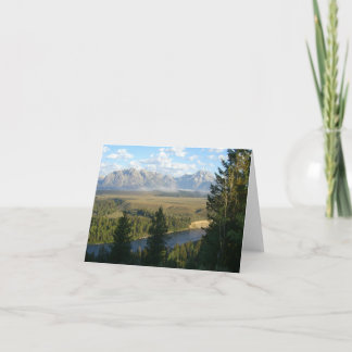 Tarjeta Montañas Jackson Hole y río