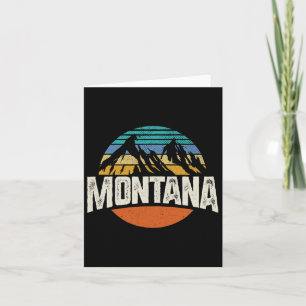 Tarjeta Montañas Montana Diseño Retro Senderismo Mt
