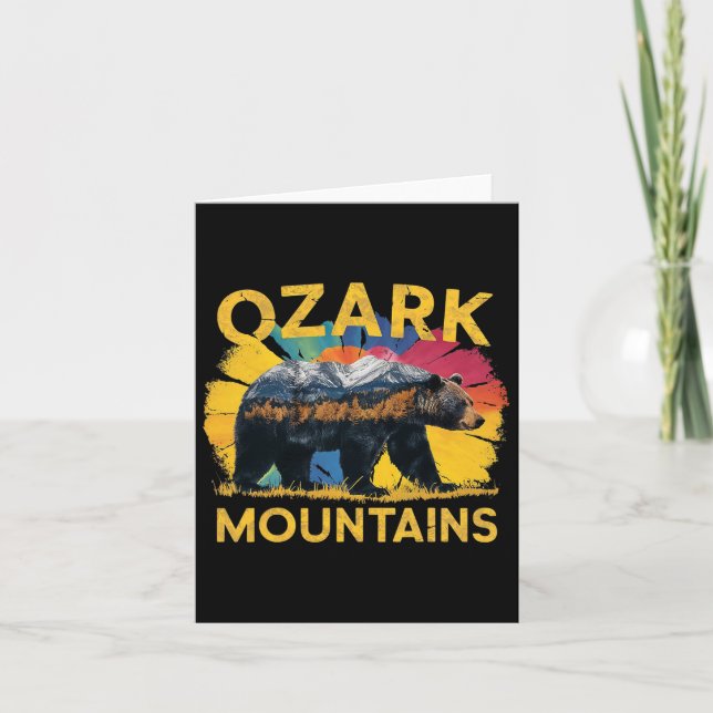 Tarjeta Montañas Ozark Arkansas Cabalgatas de Senderismo p (Anverso)