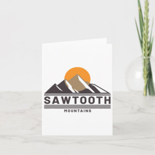 Tarjeta Montañas Sawtooth Senderismo por el bosque Idaho a