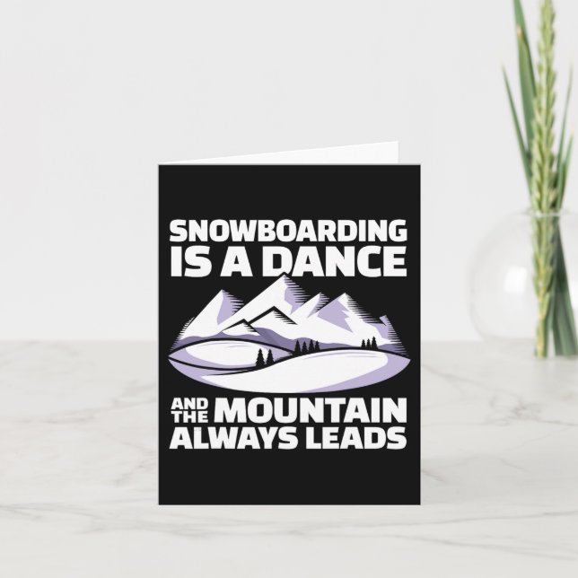 Tarjeta Montañas Snowboard - Snowboard (Anverso)