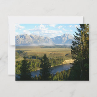 Tarjeta Montañas y río de Jackson Hole
